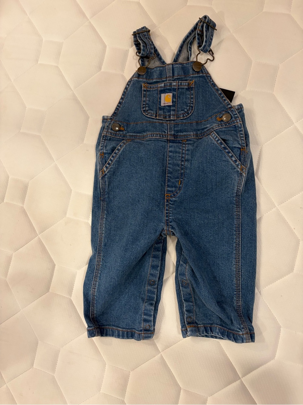 Carhartt Blue Denim Baby Overalls